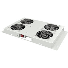 GERMA GM-FANS4AT - 4 FAN SERVER 220 VOLT ANALOGUE THERMOSTAT CONTROLLED FAN MODULE