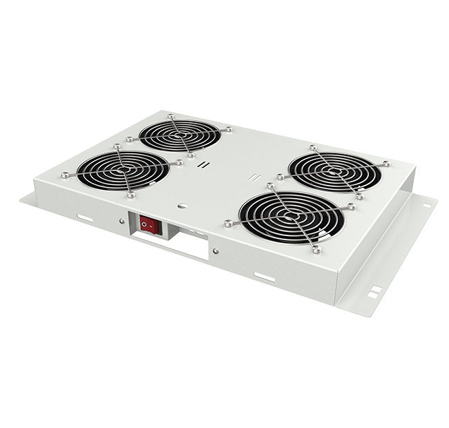 GERMA GM-FANS4AT - 4 FAN SERVER 220 VOLT ANALOGUE THERMOSTAT CONTROLLED FAN MODULE