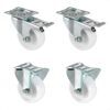 GERMA GM-TKR5525.C0 - jeu de 4 roulettes robustes, KIT CONTIENT : ( 2 équipées de freins et 2 sans frein )