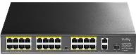 CUDY 24-Port 10/100M PoE+ Switch with 2 Gigabit Port+ 1SFP 300W