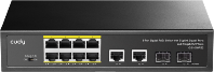 CUDY 8-Port Gigabit PoE+ Switch with 2 Gigabit Uplink ports and 2 Gigabit SFP slot 120W