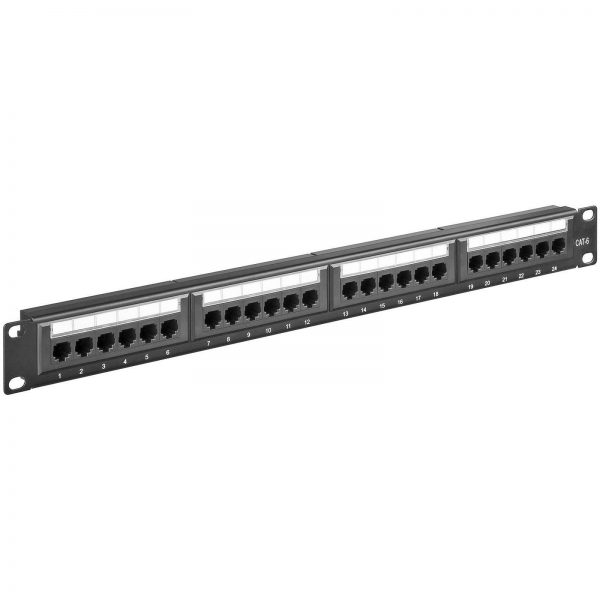 GERMA GM-PCP1U24U.C6 - PANNEAU DE BRASSAGE 1U 24 Port CAT6  UTP EQUIPé